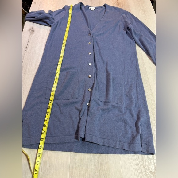 J.Jill Longline V front Button Cardigan,Cornflower Blue, Size Medium - Picture 10 of 11